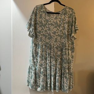 Long tunic blue floral